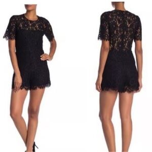 Veronica Beard Lola Black Lace Romper 4